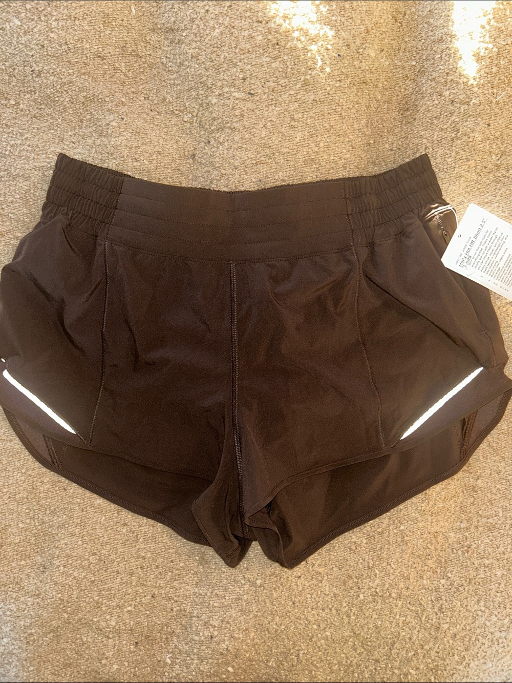 lululemon athletica Brown Hotty Hot HR Short 2.5”. Lined